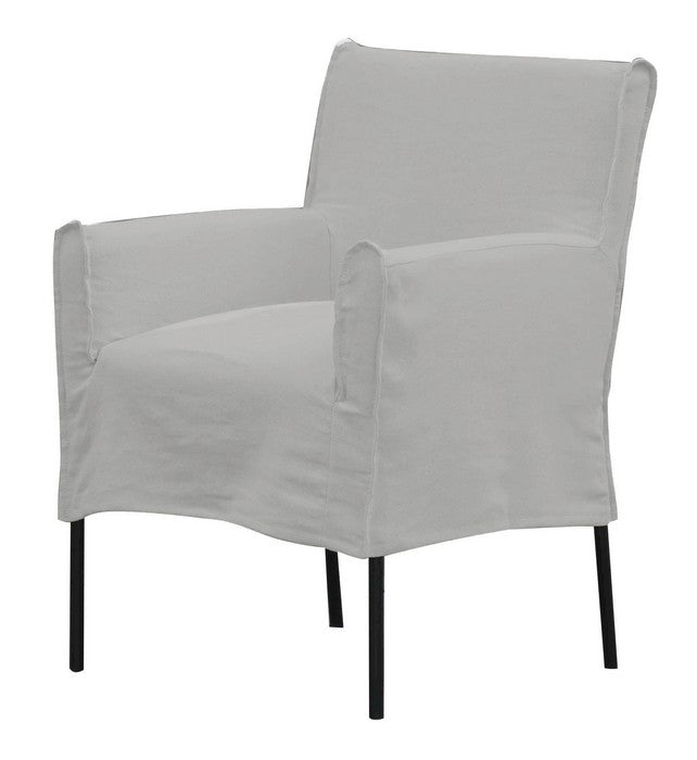 Montrouge Slip Cover Dining Chair-Pastel Grey