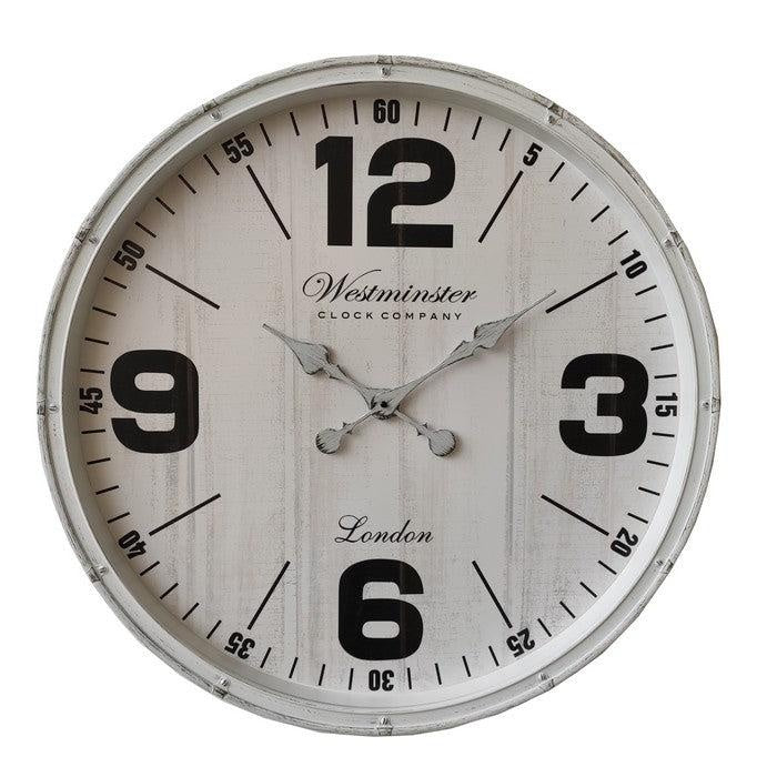 Westminster Wall Clock - White
