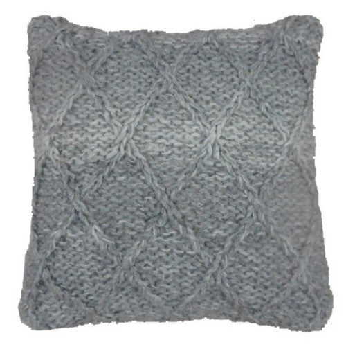 Woolen Boho Cushion Grey