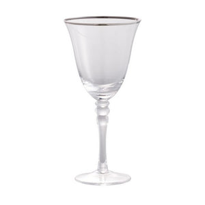 Felicity Wine Glass Set/4 -Silver Rim