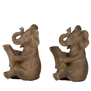 Set of Elephant Bookends