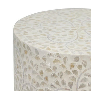 Round Accent Table - White