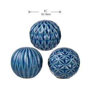 Ceramic Ball Accents Set of 3