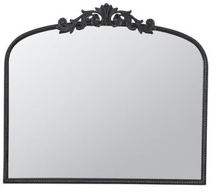 Baroque Inspired Black Mantle Mirror