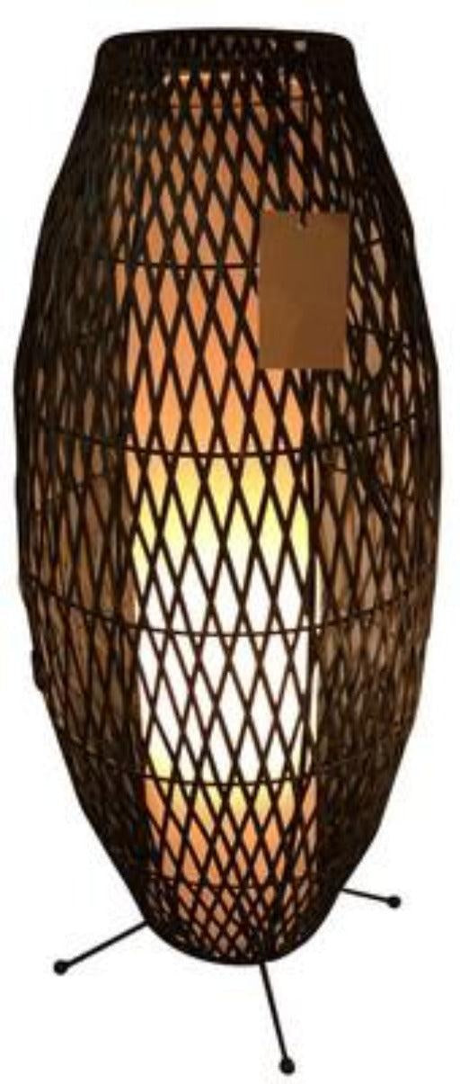 Rattan Table Lamp Black