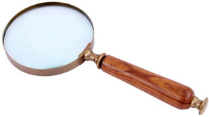 Magnifier Glass Brass/Wood