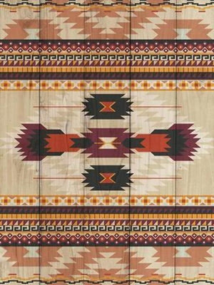 Wood Panel Art - Tribal Weave IV