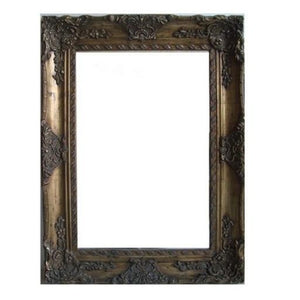 Antiqued Ornate Bevelled Mirror-Bronze Large
