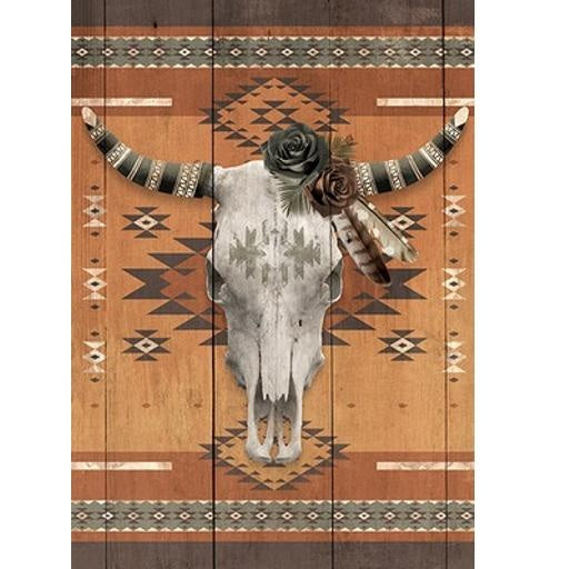 Wood Panel Art - Tribal Taurus Iii