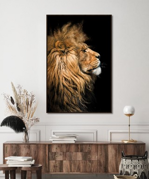 Framed Canvas Art - King of The Jungle