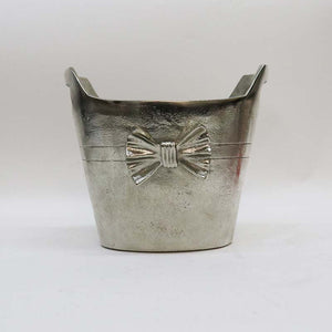 Aluminium Oval Bow Champagne Bucket Silver