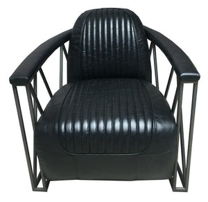 Leather Armchair - Belon Black