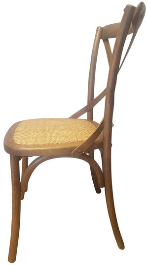 Cross Back Chair - Antique Oak