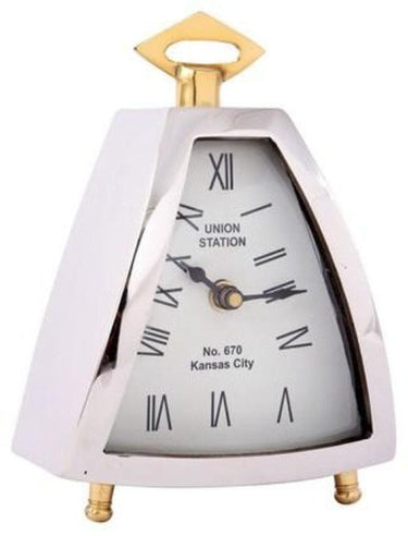 Aluminium Triangle Table Clock at online8 furniture store Auckland