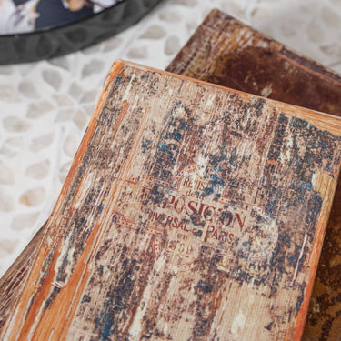 Antique Book Boxes Set of 6 at online8 furniture store Auckland