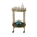 Antique Brass Trolley Marble Top at online8 furniture store Auckland
