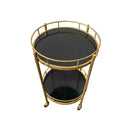 Antique Brass Trolley Marble Top at online8 furniture store Auckland