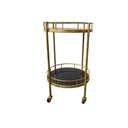 Antique Brass Trolley Marble Top at online8 furniture store Auckland