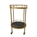 Antique Brass Trolley Marble Top at online8 furniture store Auckland