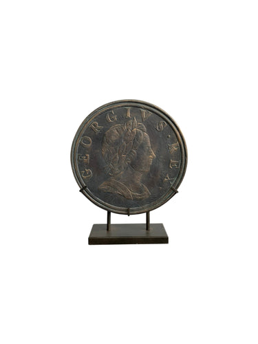 Antique Old Coin on Stand at online8 furniture store Auckland