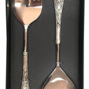 Arrow Salad Serving Set/2 - Shiny, Silver Plated at online8 furniture store Auckland