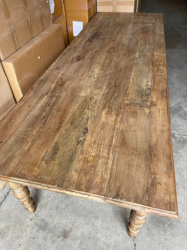 Artillery Dining Table Reclaimed Elm - 3000mm at online8 furniture store Auckland