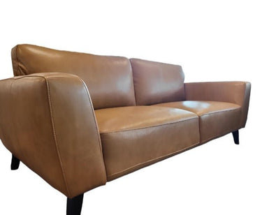 Aspen 2.5 Seat Leather Sofa - Tan at online8 furniture store Auckland