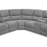 Atlantic 6pc Corner Modular with Twin End Manual Recliners at online8 furniture store Auckland