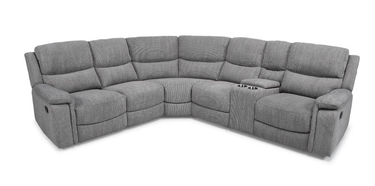 Atlantic 6pc Corner Modular with Twin End Manual Recliners at online8 furniture store Auckland