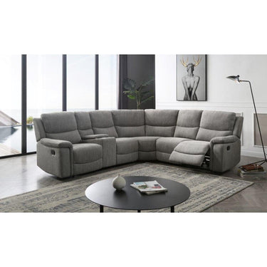 Atlantic 6pc Corner Modular with Twin End Manual Recliners at online8 furniture store Auckland