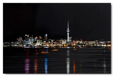 Auckland by Night Aluminium Wall Art at online8 furniture store Auckland