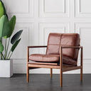 Bailey Leather Armchair - Saddle at online8 furniture store Auckland