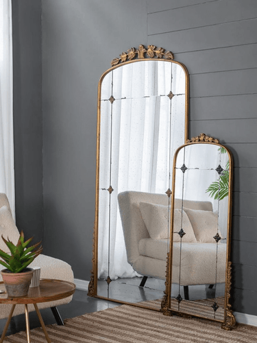 Baroque Gold Floor Mirror at online8 furniture store Auckland