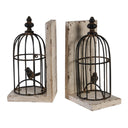 Bird in Cage Bookends - Pair at online8 furniture store Auckland