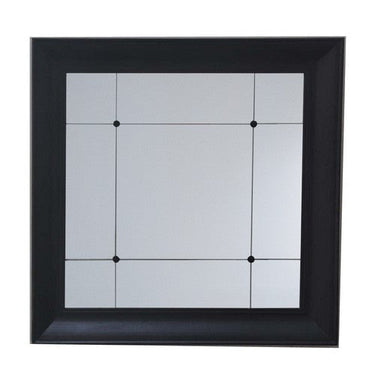 Black Frame With Button Mirror at online8 furniture store Auckland