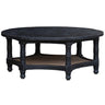Black & Rattan Coffee Table - Old Pine at online8 furniture store Auckland