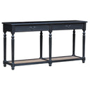 Black & Rattan Console Table at online8 furniture store Auckland