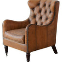 Bordeaux Arm Chair - Antique Light Brown Leather at online8 furniture store Auckland