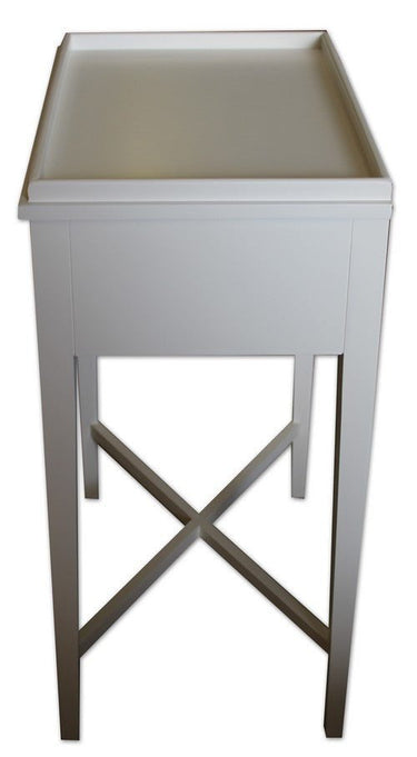 Bordeaux Bedside Table - White Poplar at online8 furniture store Auckland