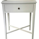 Bordeaux Bedside Table - White Poplar at online8 furniture store Auckland
