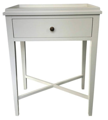 Bordeaux Bedside Table - White Poplar at online8 furniture store Auckland