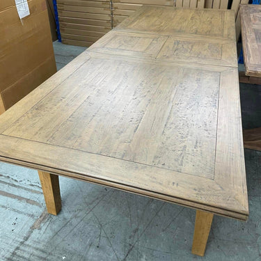 Bosquet Double Extension Dining Table - Rustic Light at online8 furniture store Auckland