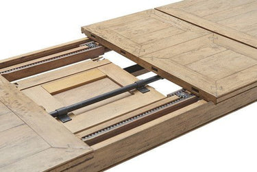 Bosquet Double Extension Dining Table - Rustic Light at online8 furniture store Auckland