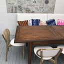 Bosquet double extension dining table -Rustic Medium at online8 furniture store Auckland