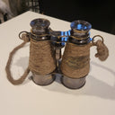 Brass Jute Binoculars 2 Tone at online8 furniture store Auckland