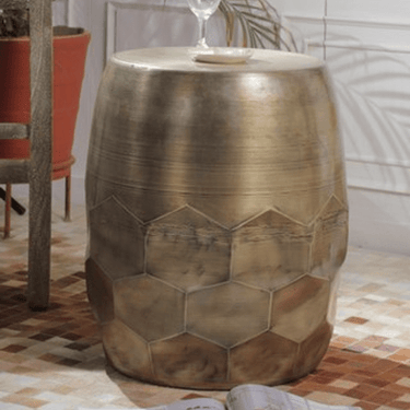 Brass Stool 51cm at online8 furniture store Auckland