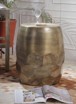 Brass Stool 51cm at online8 furniture store Auckland