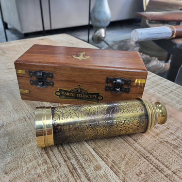 Brass Telescope Decorative at online8 furniture store Auckland