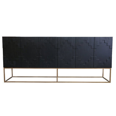 Brooklyn 6 Door Sideboard - Black at online8 furniture store Auckland