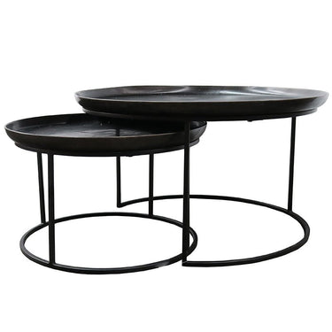 Calypso Coffee Table Set/2 -Black at online8 furniture store Auckland